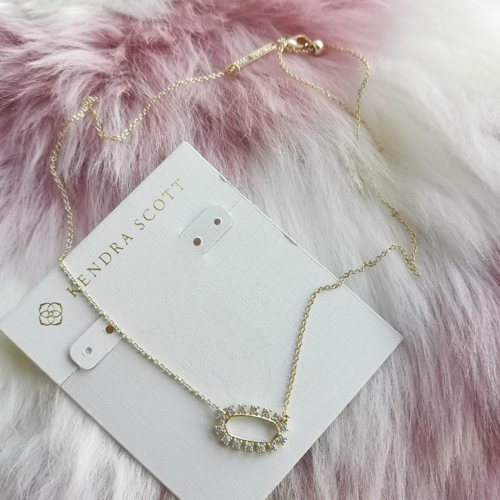 Kendra Scott Elisa Gold Frame Pendant Necklace - Picture 2 of 3